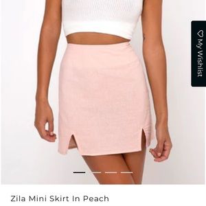 Motel rocks- Zila mini skirt in peach size M